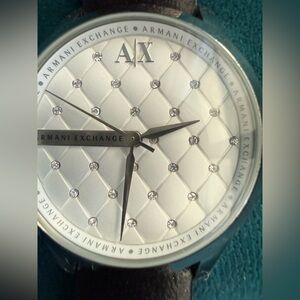 Armani Exchange Silver and Black Smartwatch